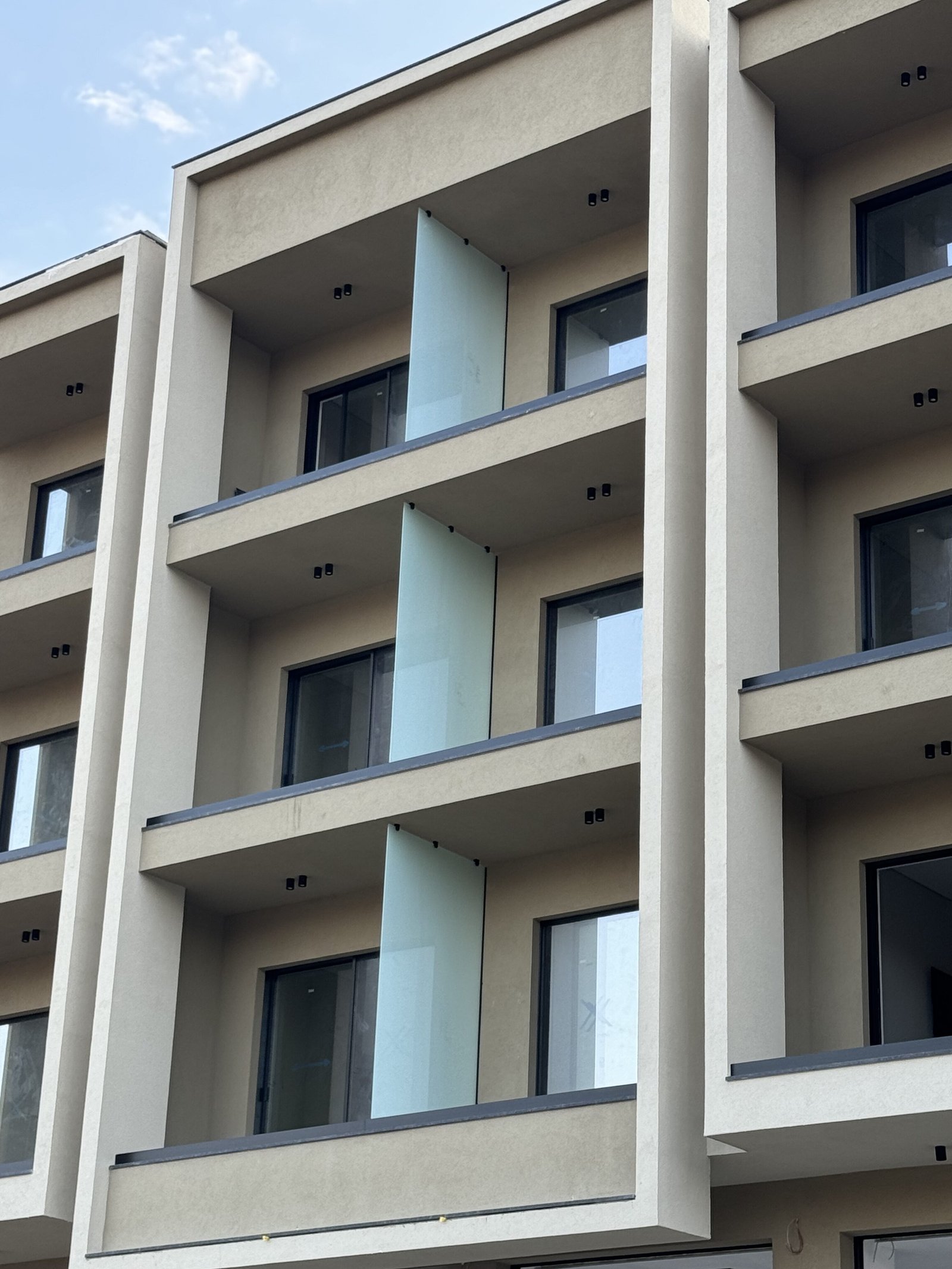 Glass glazed partitioning building saranda albania